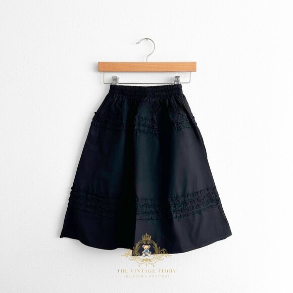 NWT Pretty Girls Bohemian Maxi Skirt Ruffles Casual Peasant Modest Long Black 8Y - Picture 1 of 4
